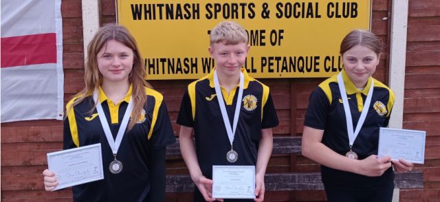 Whitnash Juniors receive their White P.E. Skills Award.